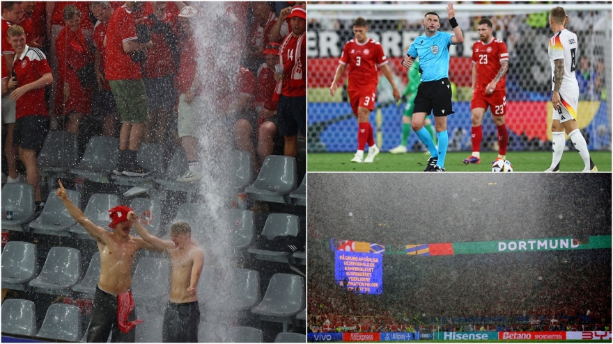 Hy hữu: Sự cố khiến trận Đức 2-0 Đan Mạch bị gián đoạn